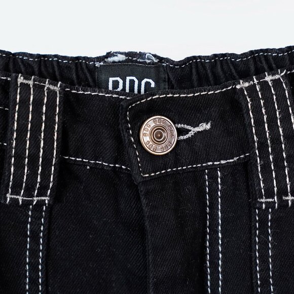 BDG Urban Outfitters Skate Jeans, Black With White Contrast Stitching, Size 24 - Picture 4 of 14